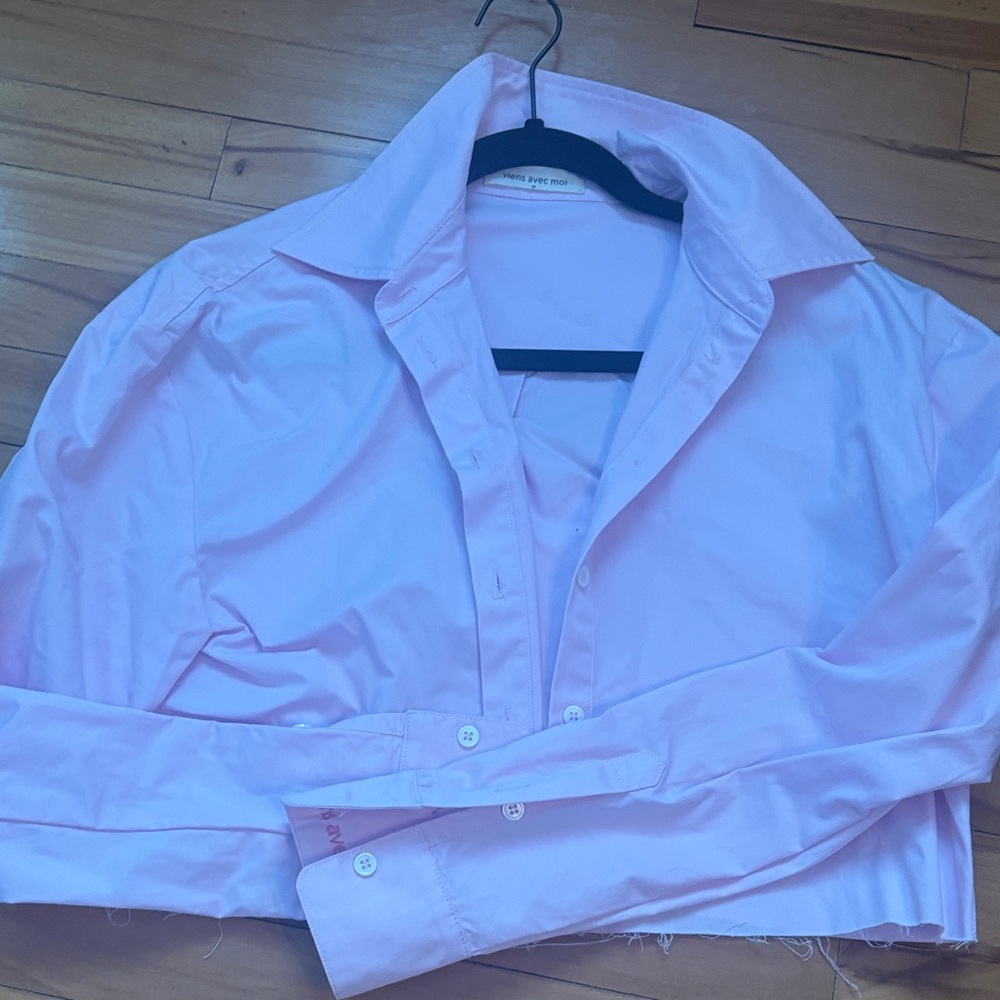 Women's Pink Button Down Shirt